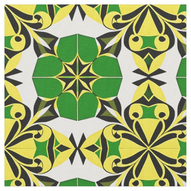 Abstract Geometric Pattern Fabric (Close Up)