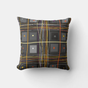 Abstract geometric pattern fabric design cushion