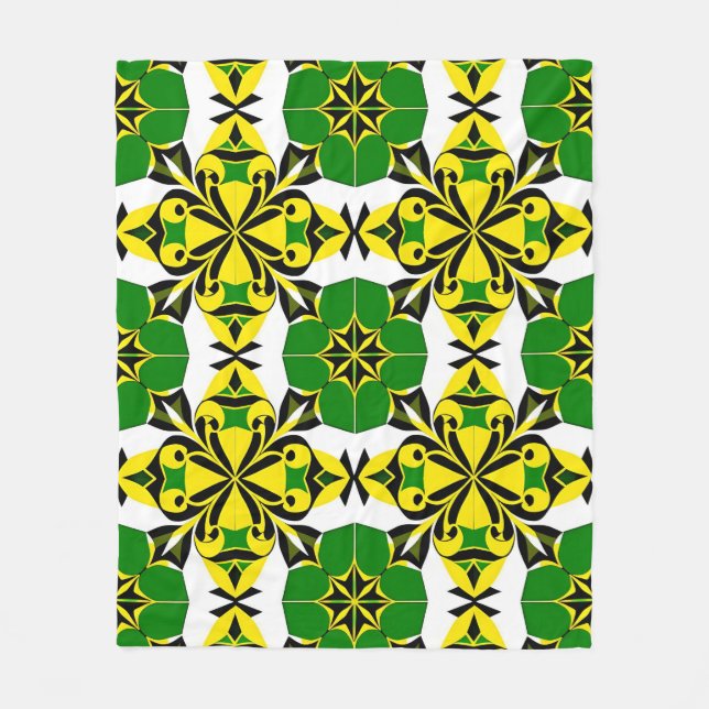 Abstract Geometric Pattern Fleece Blanket (Front)