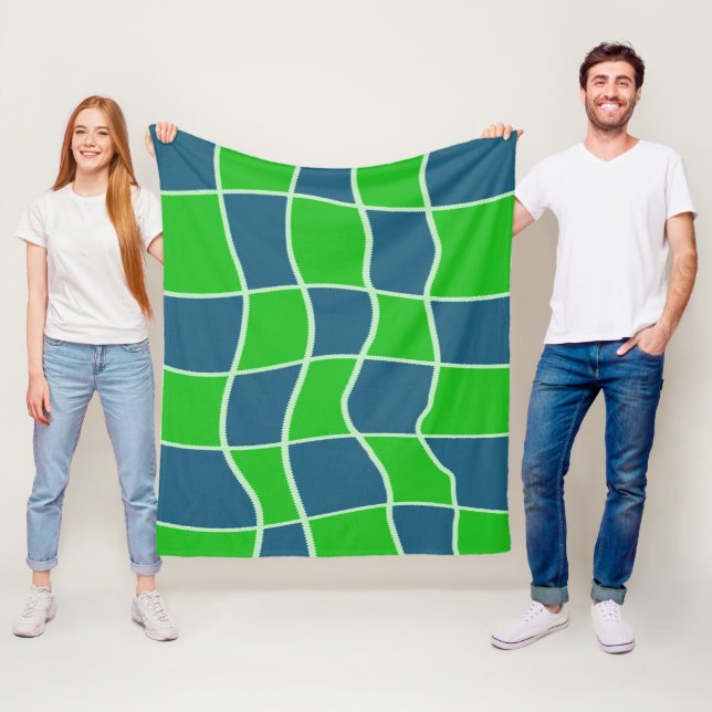 Abstract Geometric Pattern Fleece Blanket (In Situ)