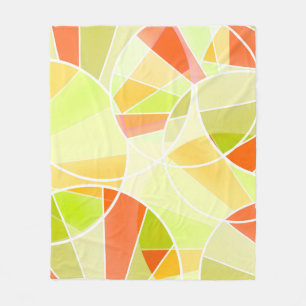 Abstract geometric pattern fleece blanket