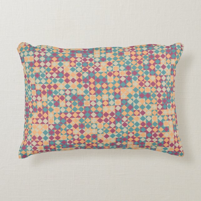 Abstract Geometric Pattern generative computationa Decorative Cushion (Front)