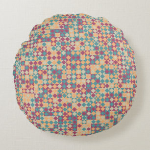 Abstract Geometric Pattern generative computationa Round Cushion