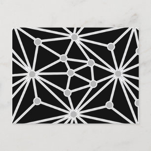 Abstract geometric pattern - gray and white. announcement postcard