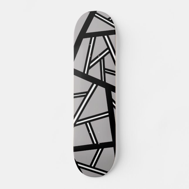Abstract geometric pattern - gray skateboard (Front)