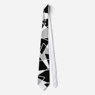 Abstract geometric pattern - grey and white. tie