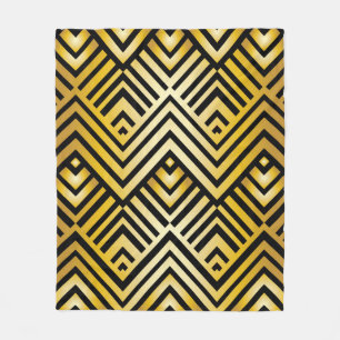 Abstract geometric pattern in art-deco style, vint fleece blanket