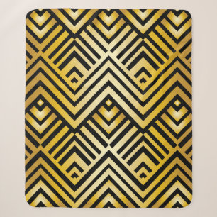 Abstract geometric pattern in art-deco style, vint sherpa blanket
