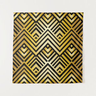 Abstract geometric pattern in art-deco style, vint tapestry