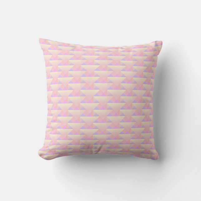 Abstract Geometric Pattern in Pink Shades Cushion (Front)
