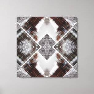 Abstract Geometric Pattern in Winter Canvas Print