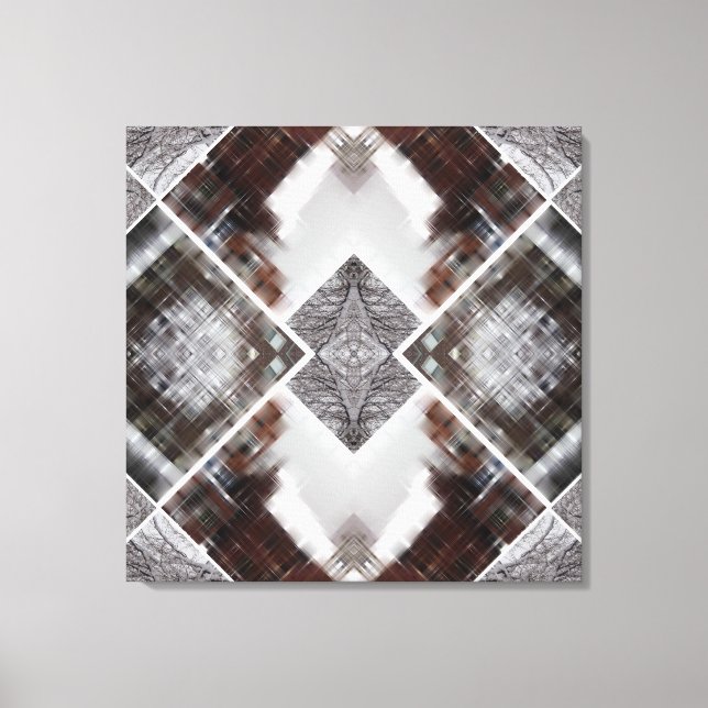 Abstract Geometric Pattern in Winter Canvas Print (Front)