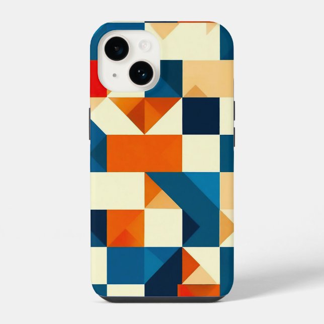 Abstract Geometric Pattern iPhone Case (Back)