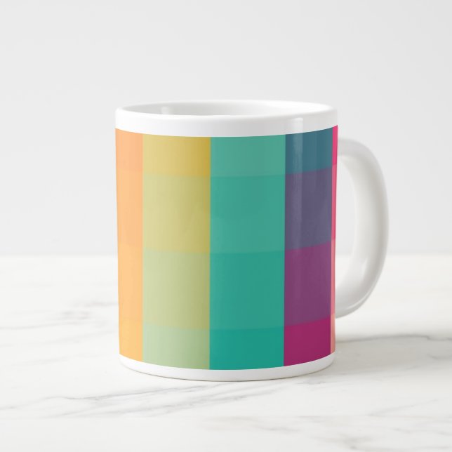 Abstract geometric pattern large coffee mug (Front Right)