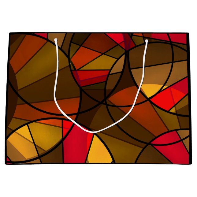 Abstract geometric pattern large gift bag (Front)