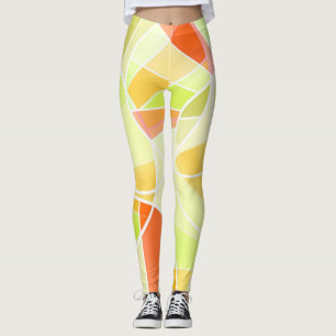 Abstract geometric pattern leggings