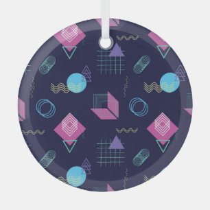 Abstract geometric pattern, line shapes. glass tree decoration
