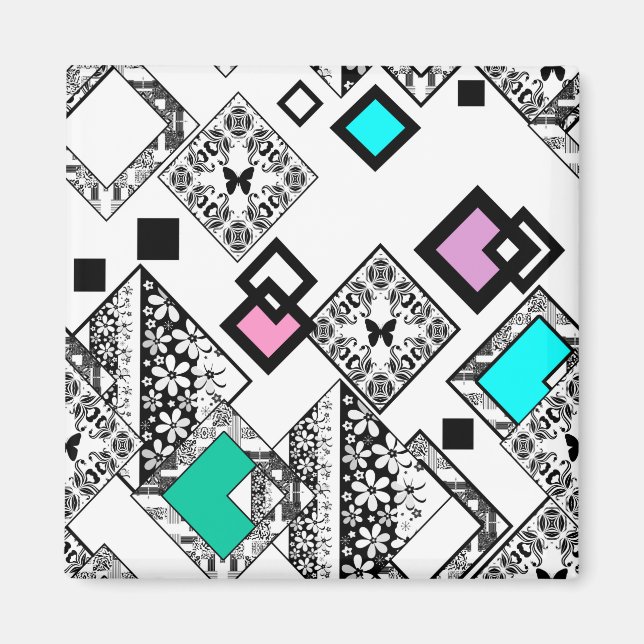 Abstract geometric pattern magnet (Front)