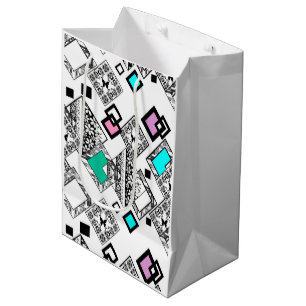 Abstract geometric pattern medium gift bag