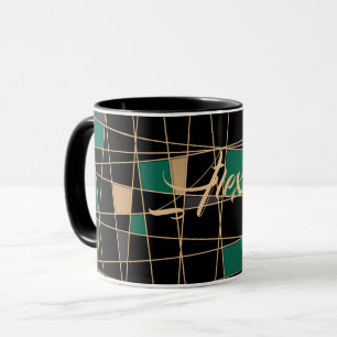 Abstract geometric pattern mug