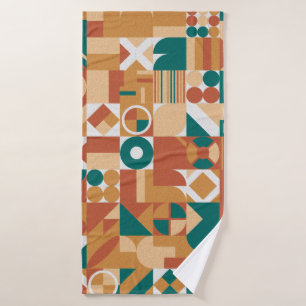 Abstract geometric pattern. Multicolor Figures. Te Bath Towel