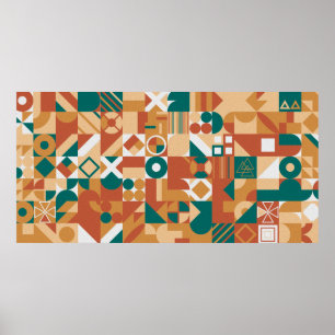 Abstract geometric pattern. Multicolor Figures. Te Poster