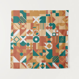 Abstract geometric pattern. Multicolor Figures. Te Tapestry