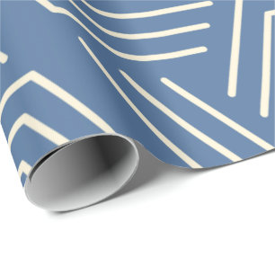 Abstract geometric pattern of white zigzag lines  wrapping paper