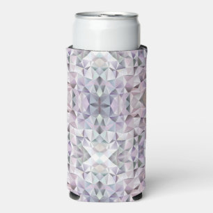 Abstract geometric pattern on a cylindrical object seltzer can cooler