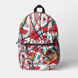 Abstract Geometric Pattern Printed Backpack