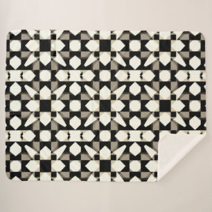 Abstract Geometric Pattern Sherpa Blanket