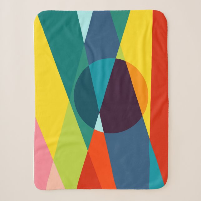 Abstract geometric pattern sherpa blanket (Front)