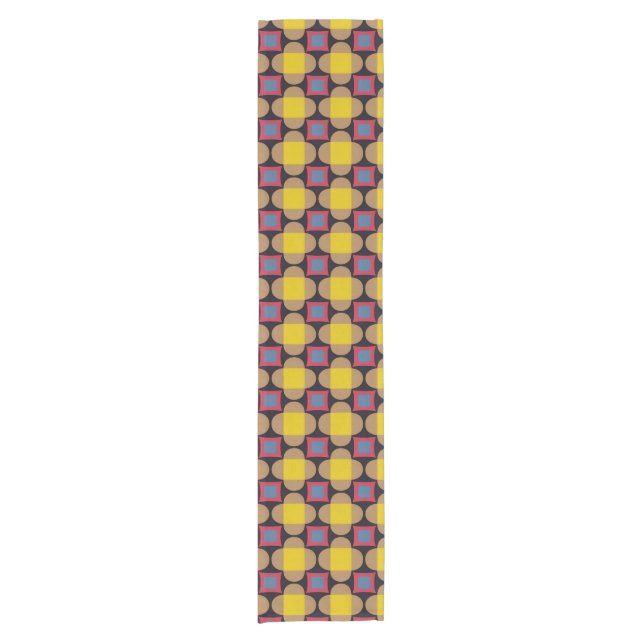 Abstract Geometric Pattern Short Table Runner (Front)
