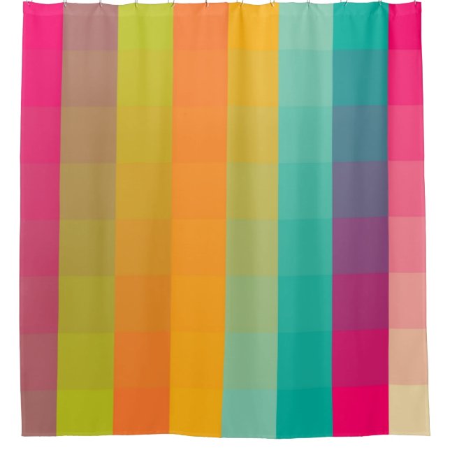 Abstract geometric pattern shower curtain (Front)