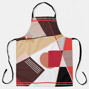 Abstract geometric pattern, silk scarf shawl desi apron