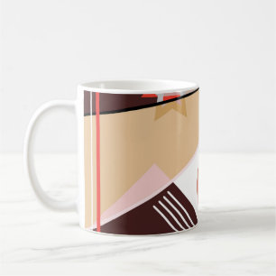 Abstract geometric pattern,  silk scarf shawl desi coffee mug