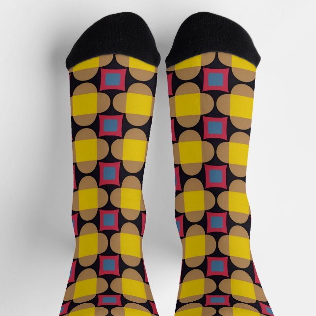 Abstract Geometric Pattern Socks (Top)