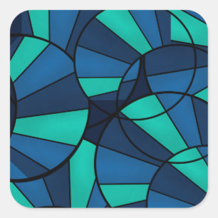 Abstract geometric pattern square sticker