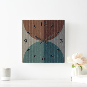 Abstract geometric pattern.  square wall clock