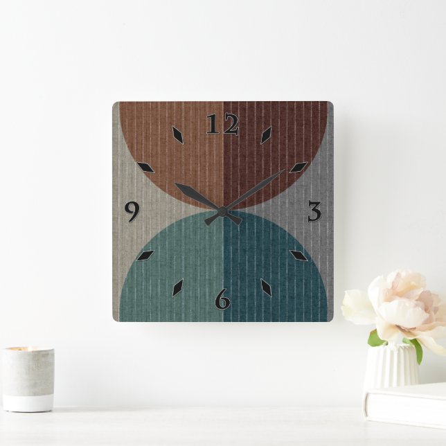 Abstract geometric pattern.  square wall clock (Home)