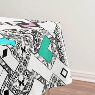 Abstract geometric pattern tablecloth