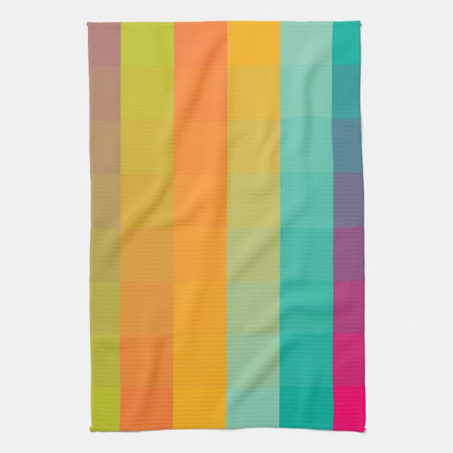 Abstract geometric pattern tea towel (Vertical)