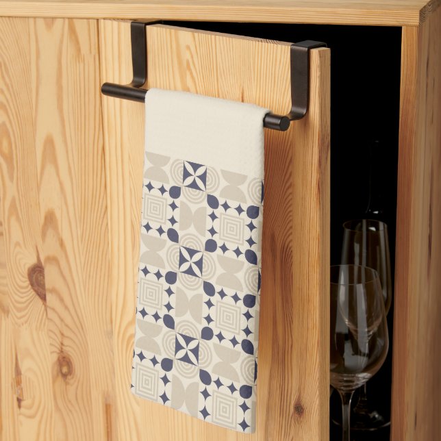 Abstract Geometric Pattern  Tea Towel (Thirds Fold)