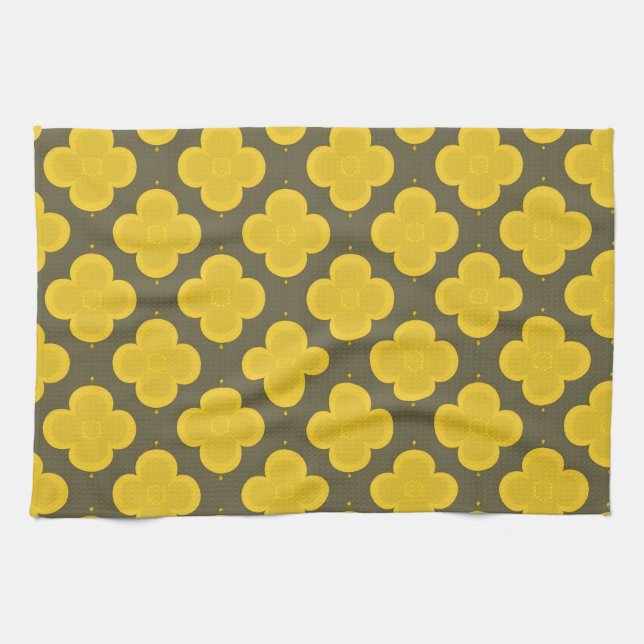 Abstract Geometric Pattern Tea Towel (Horizontal)