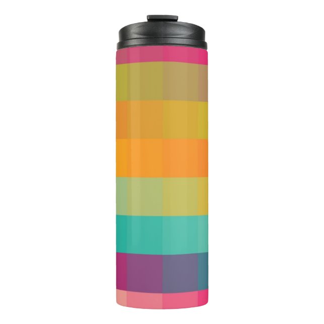 Abstract geometric pattern thermal tumbler (Front)