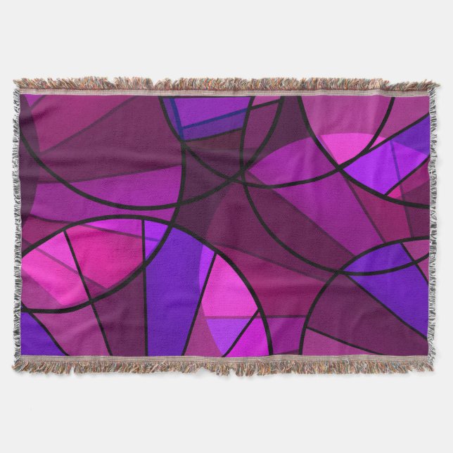 Abstract geometric pattern throw blanket (Front)