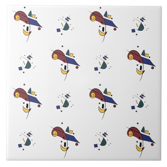 Abstract Geometric Pattern Tile (Front)