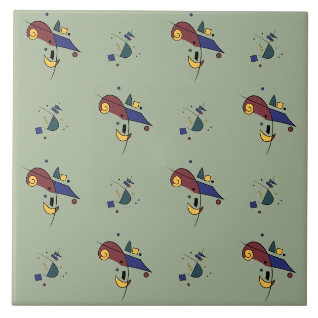 Abstract Geometric Pattern Tile (Front)