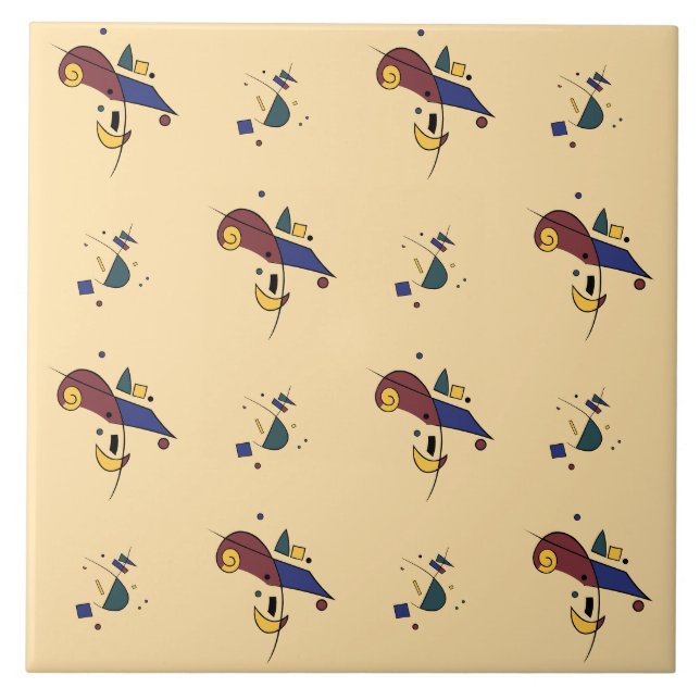 Abstract Geometric Pattern Tile (Front)