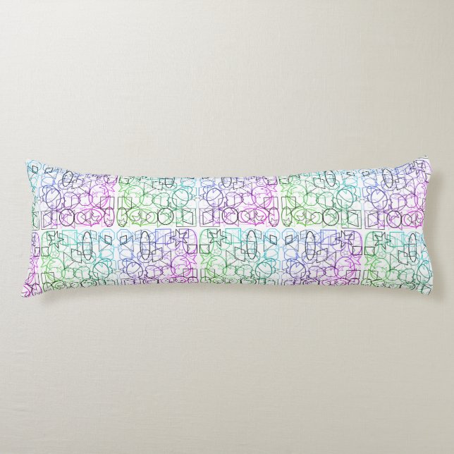 Abstract Geometric Pattern | Tiled and Filtered | Body Cushion (Front)